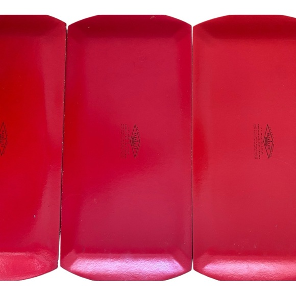 Set of 4 1950s lap trays, Red with Asian scene - Picture 6 of 10